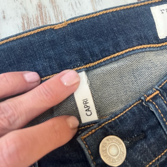 Rag & Bone Orson Skinny Capri Jeans Dark Wash Raw Hem Size 24 NWT - Picture 7 of 16